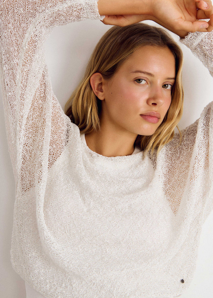 Open-knit sweater