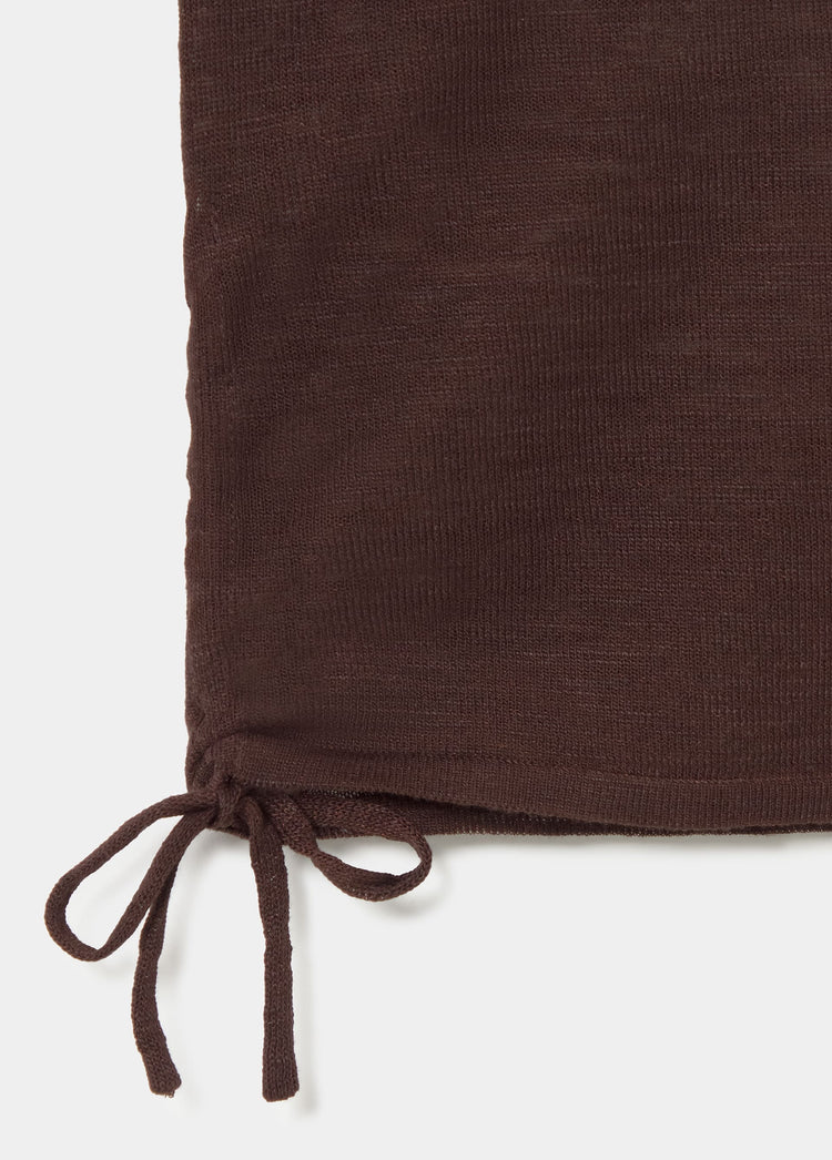 Asymmetric ruched top