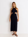 Halter-Strickkleid mit Cut-out-Details