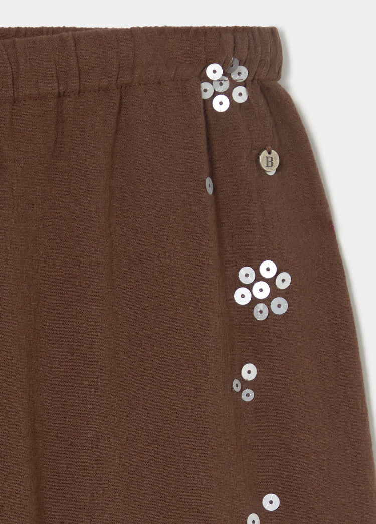Pantaló fluid amb detall de lluentons lateral