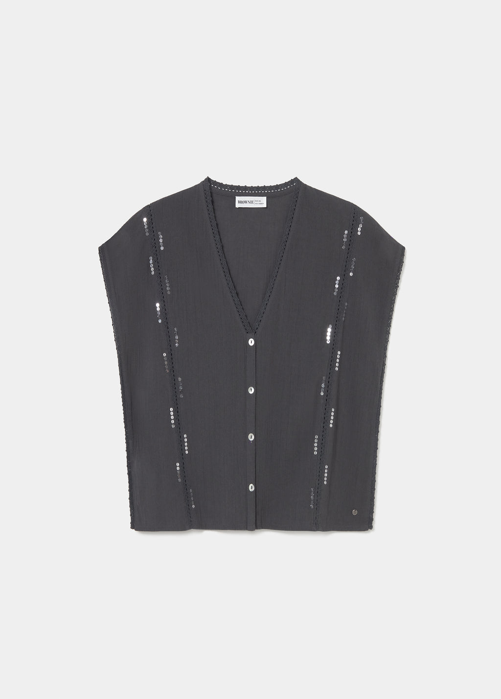 Blouse avec détails en sequins