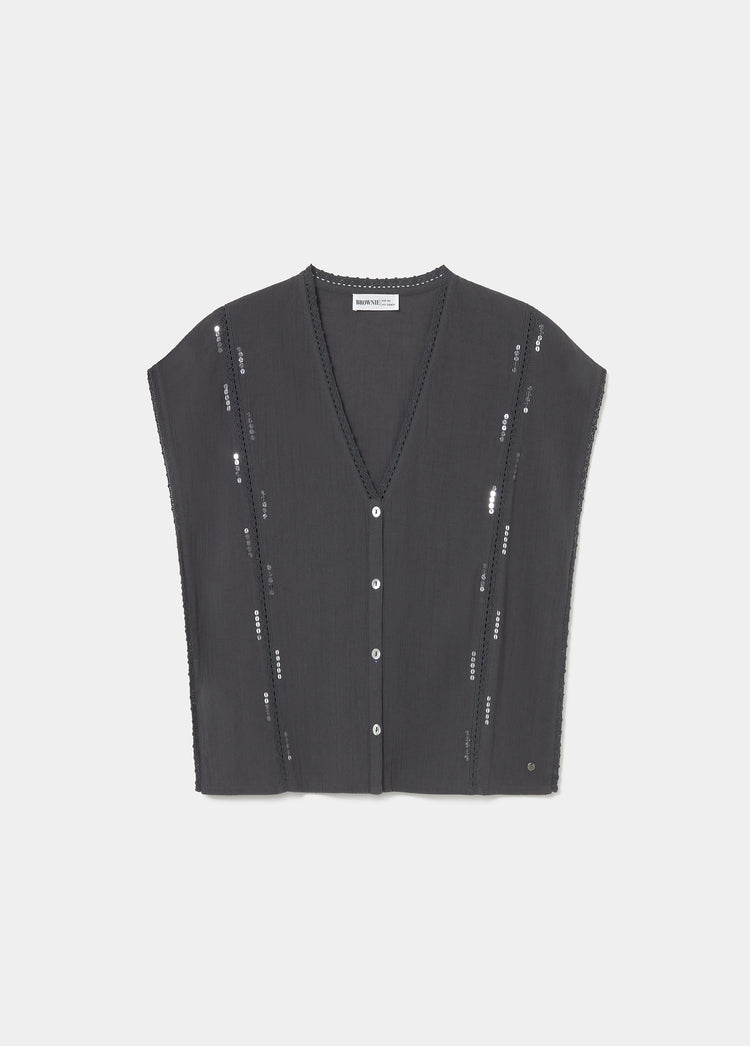 Blusa detalles lentejuelas