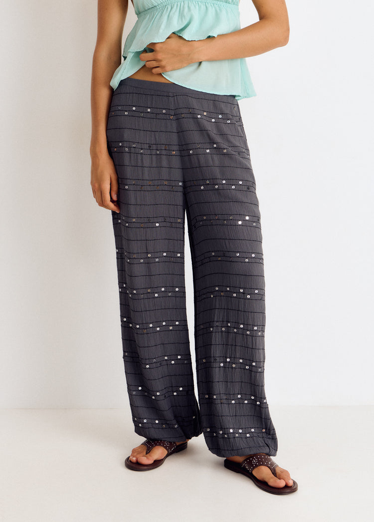 Sequin harem pants
