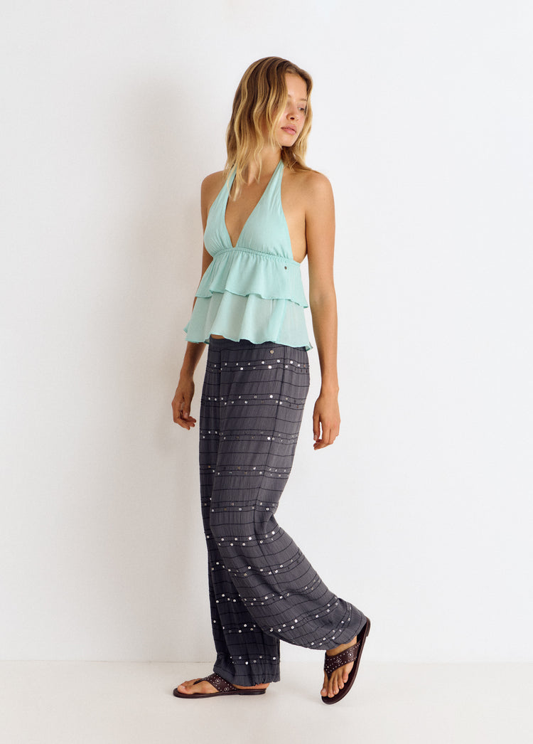 Sequin harem pants