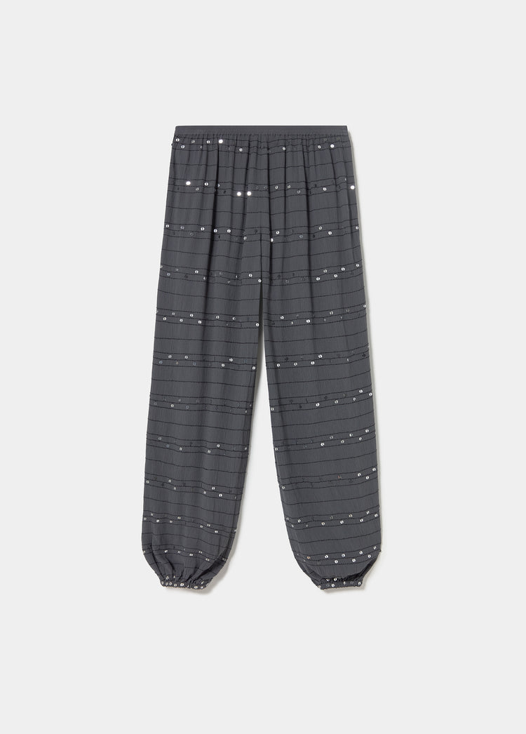Sequin harem pants
