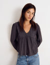 Blusa manga larga dobby