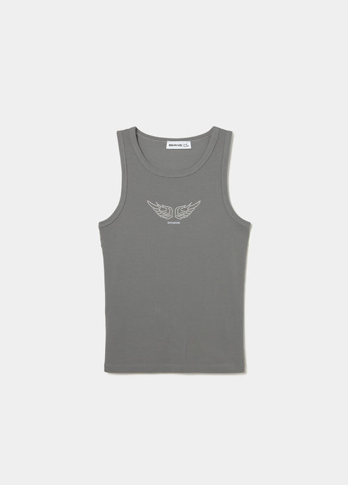 Sequin wing strap top