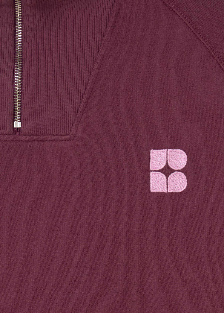 Zip-up sweatshirt with embroidered logo