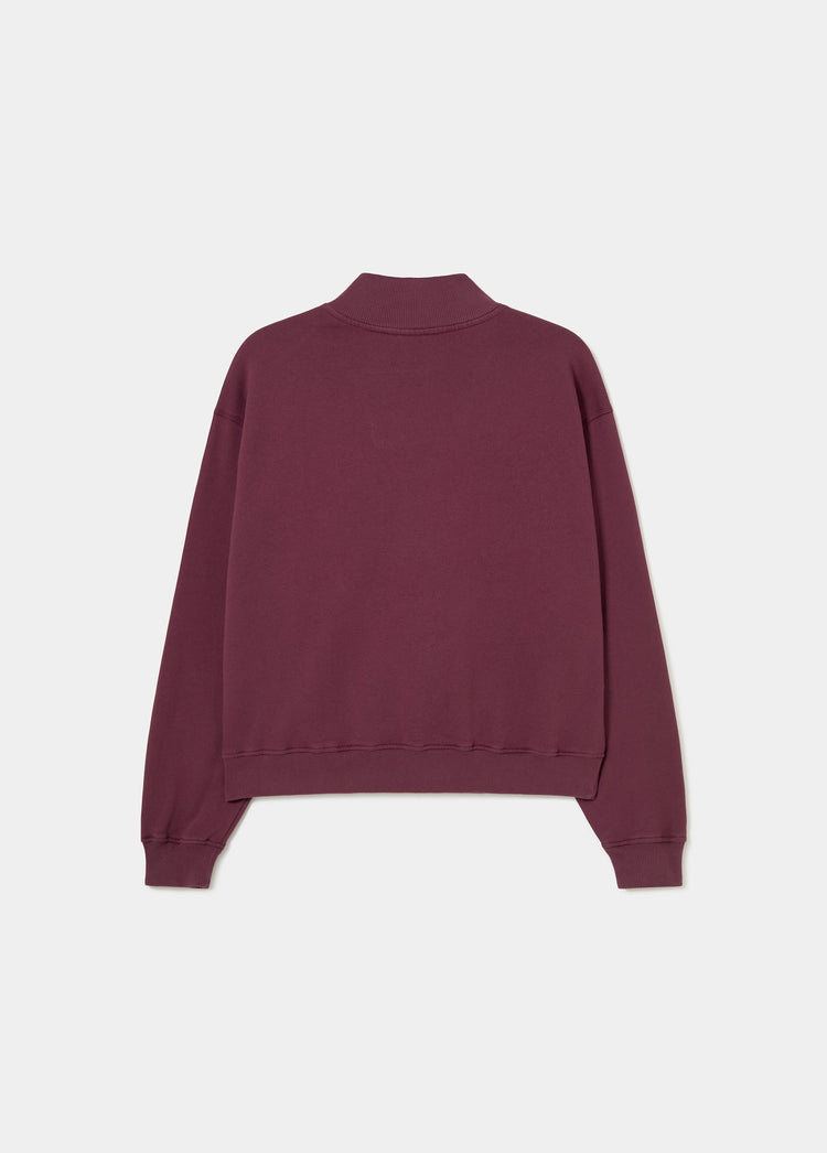 Zip-up sweatshirt with embroidered logo