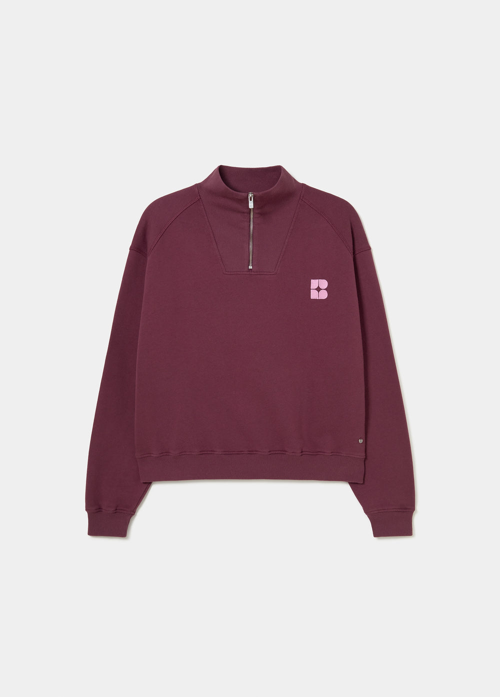 Zip-up sweatshirt with embroidered logo