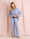 Blue striped pajamas