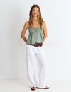 Ruched strap top