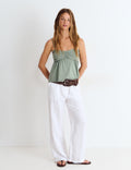 Ruched strap top