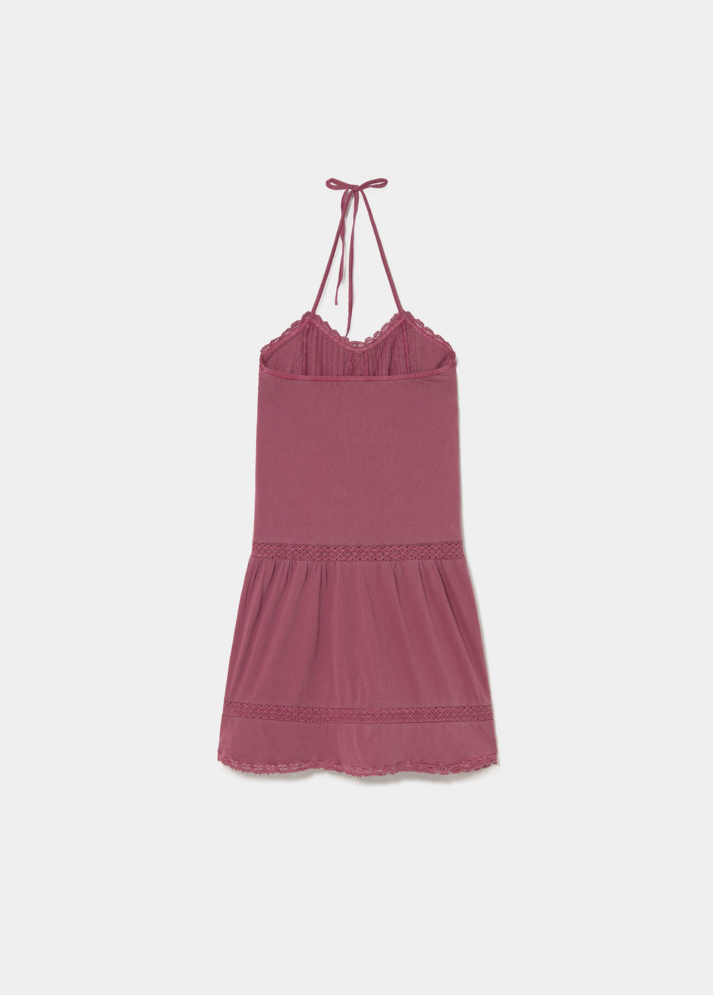 Dress with pintucks and lace