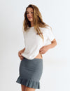 Falda smock volante