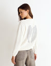 Wing studded back sweater