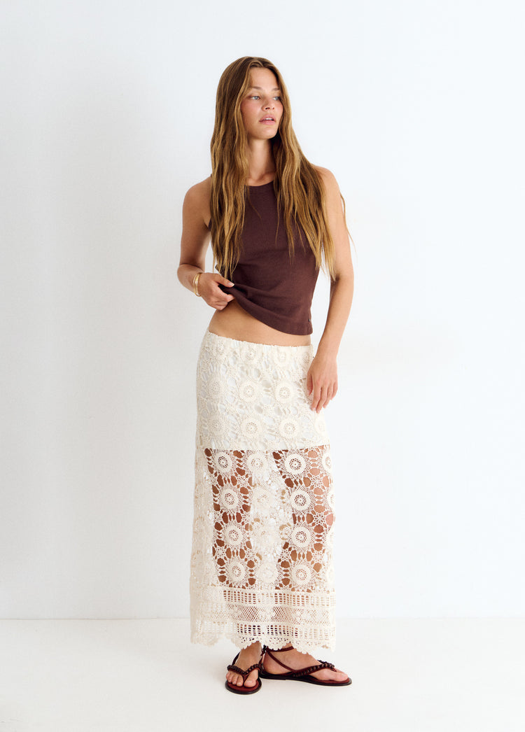 Lange tricot rok