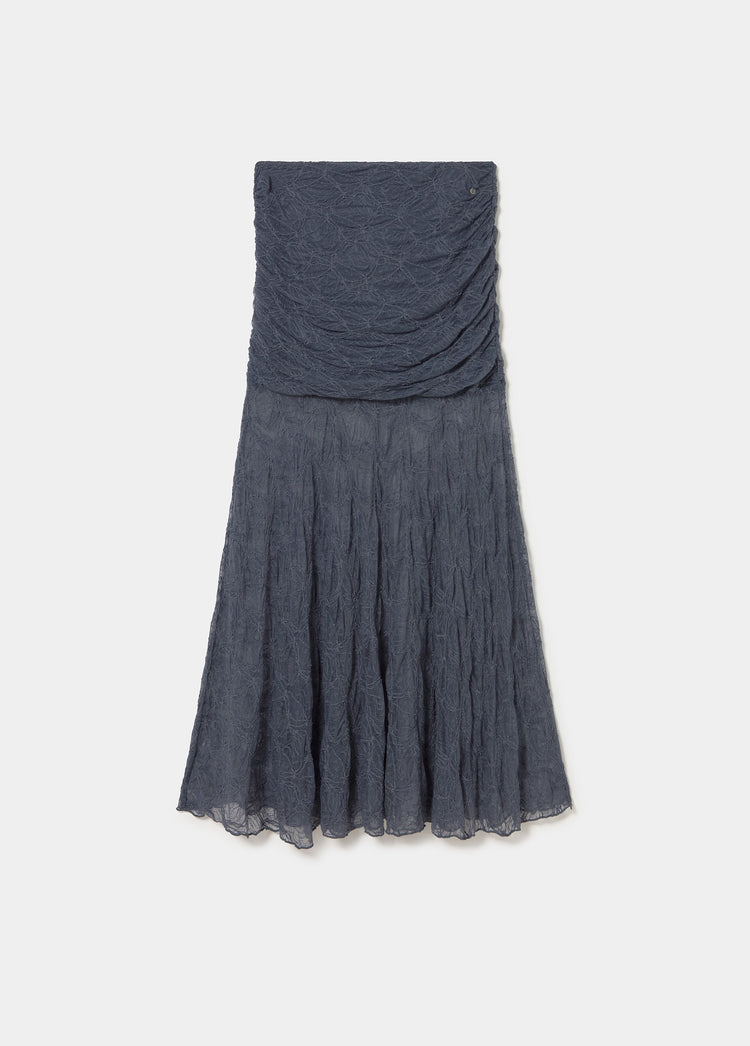 Draped lace skirt