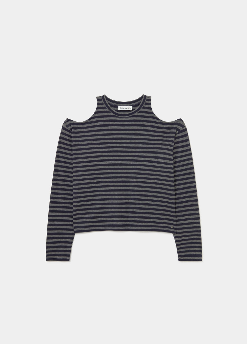 T-shirt rayé ajouré