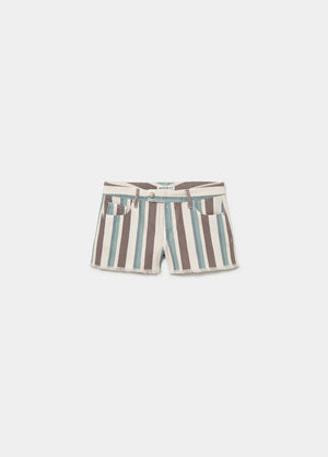 Striped printed shorts