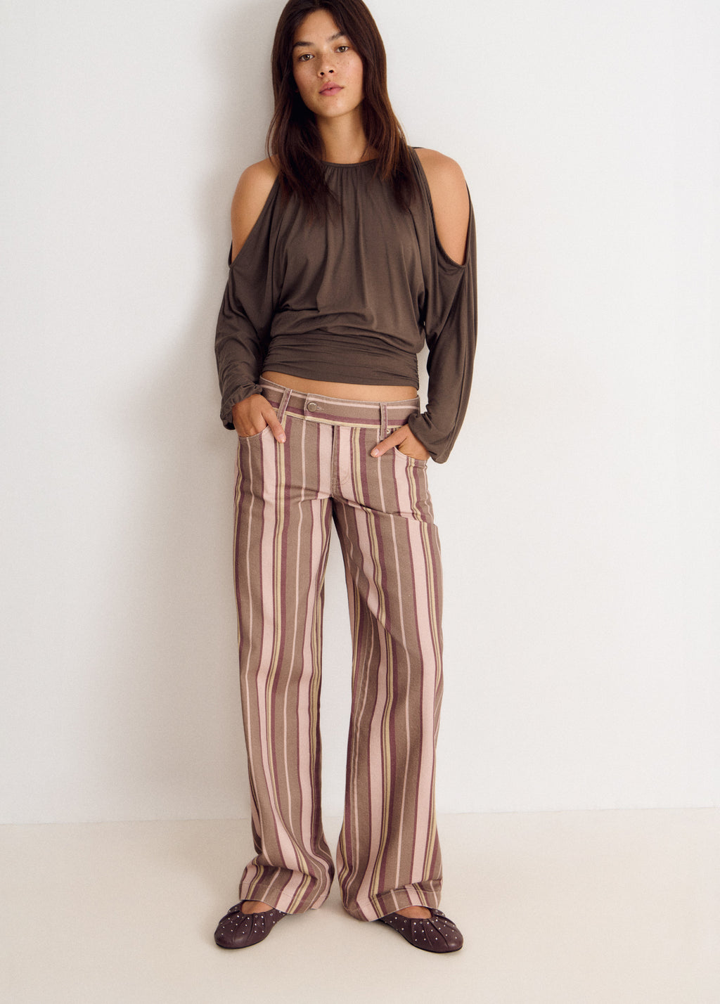 Pantalón raya estampada