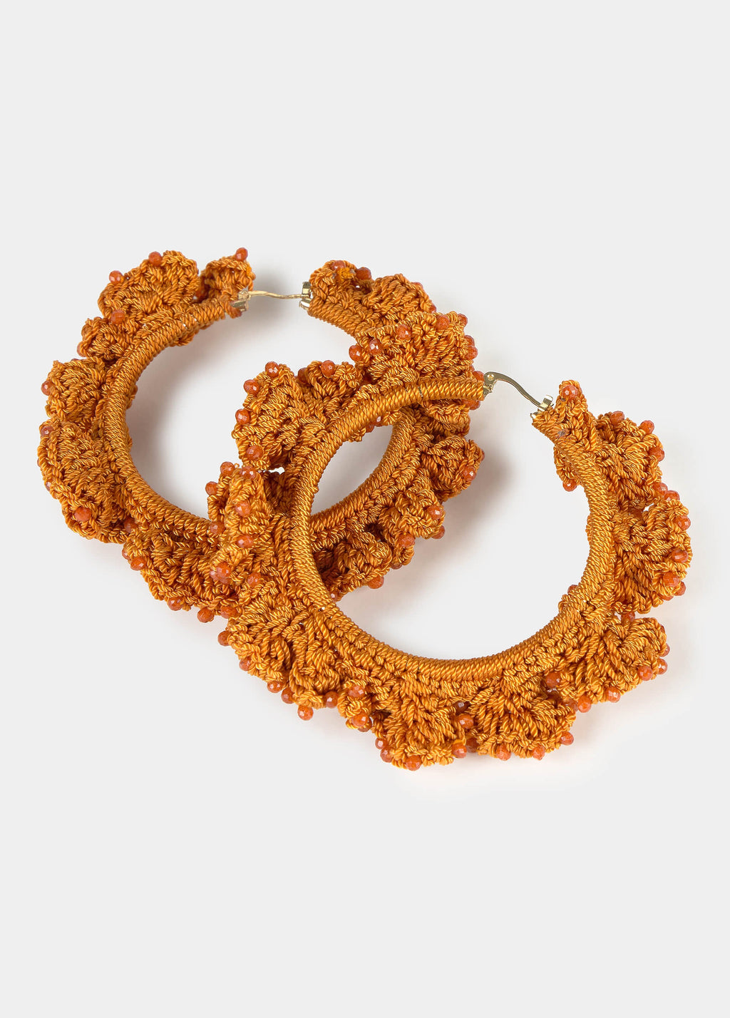 Beaded hoop earrings