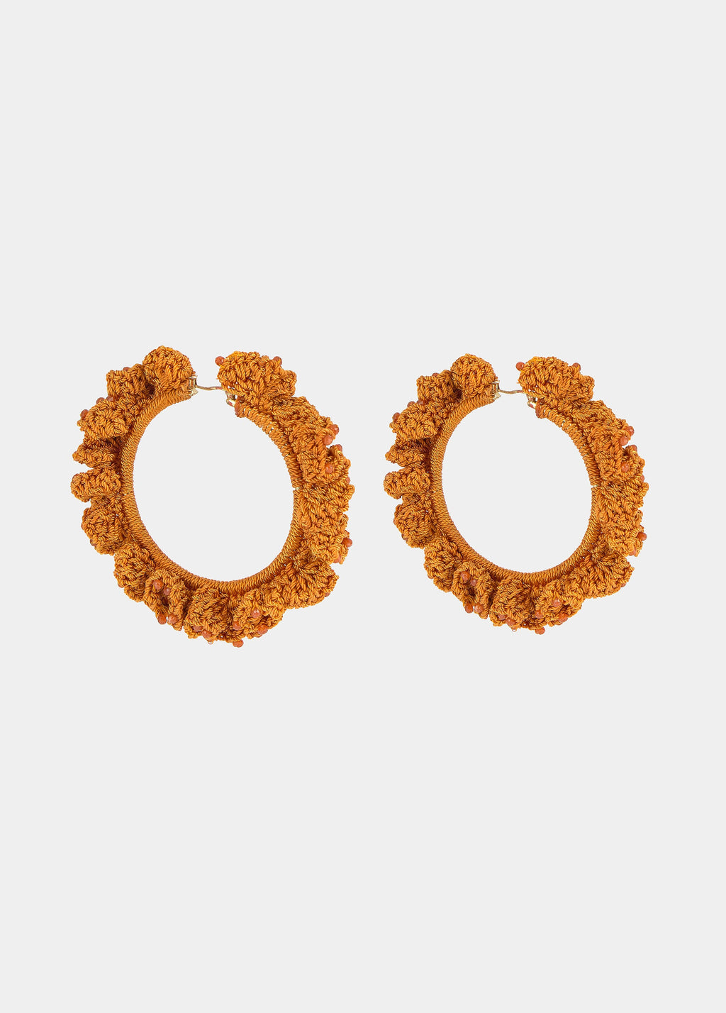 Beaded hoop earrings
