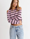 Jersey hombros descubiertos rayas