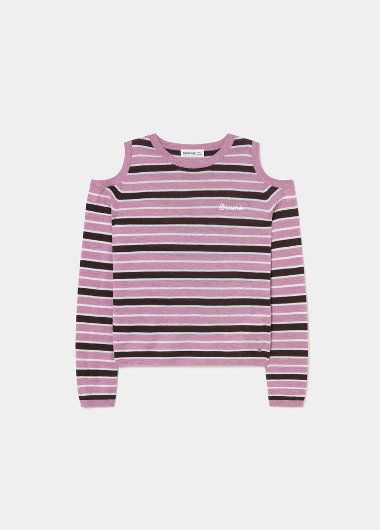 Jersey hombros descubiertos rayas