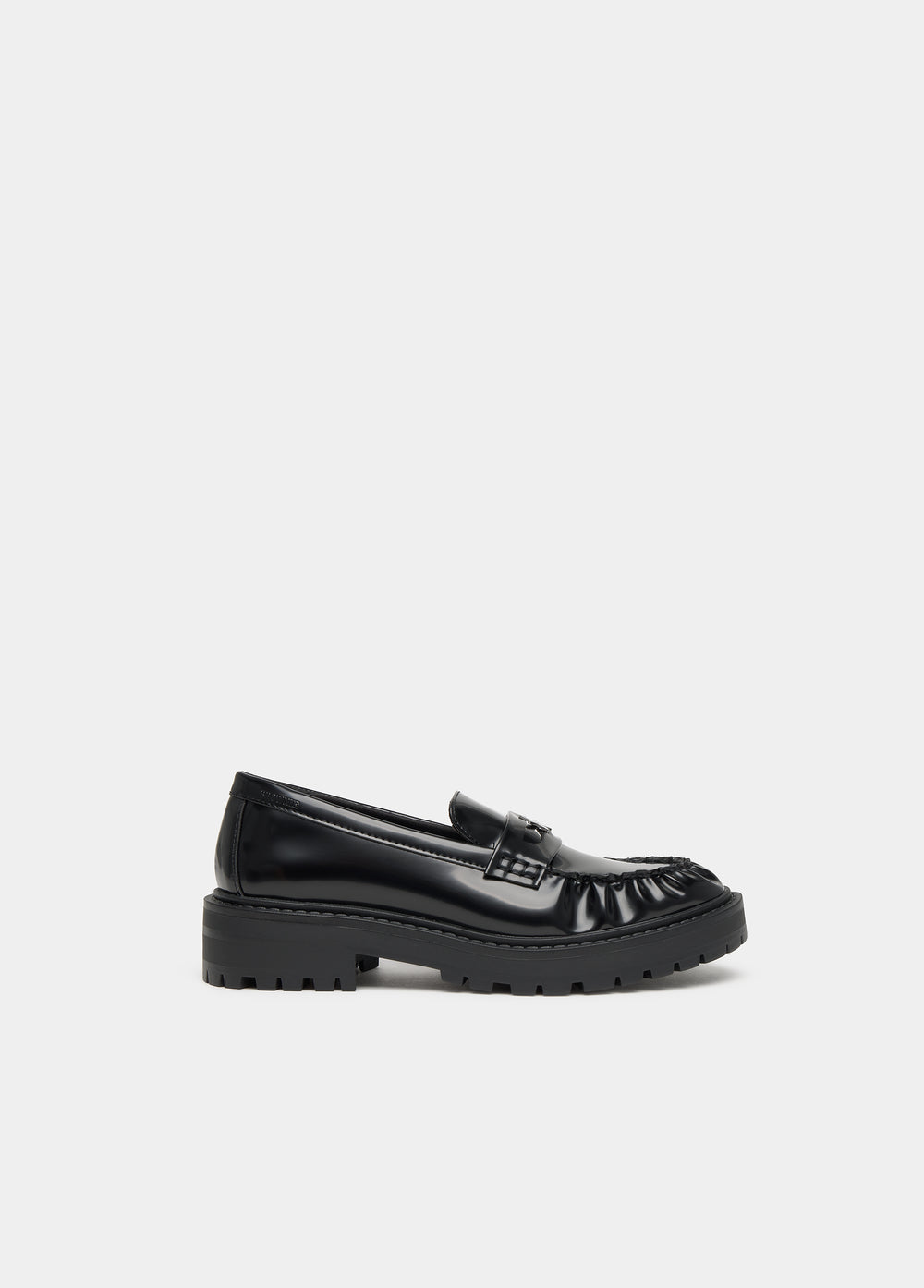 Gefältelter Loafer mit Stern-Detail
