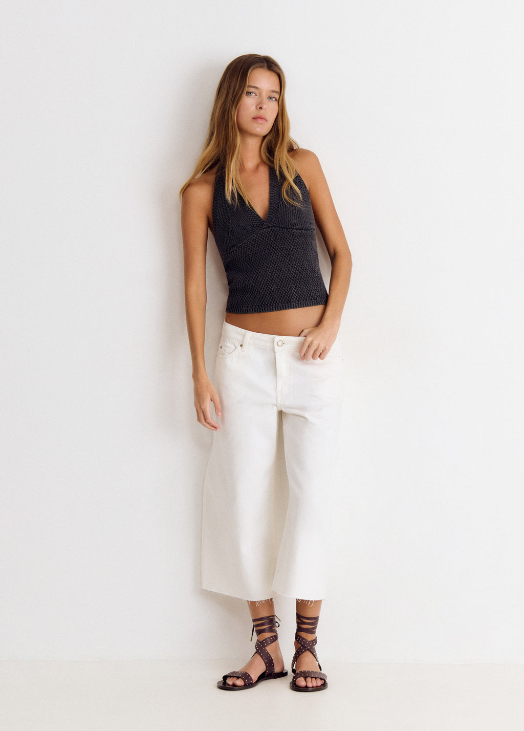 Cropped culotte Trouser