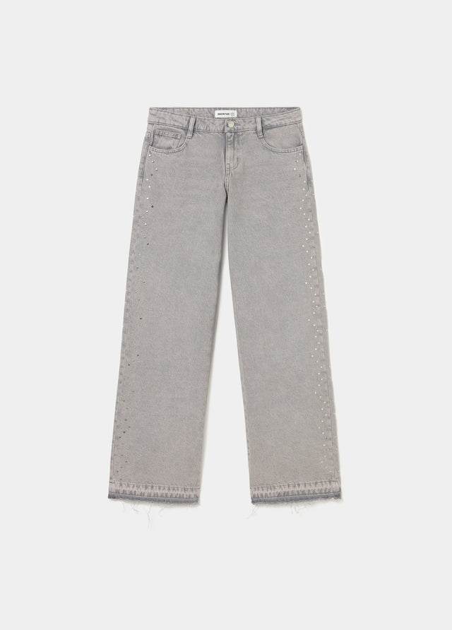 Jeans with side studs