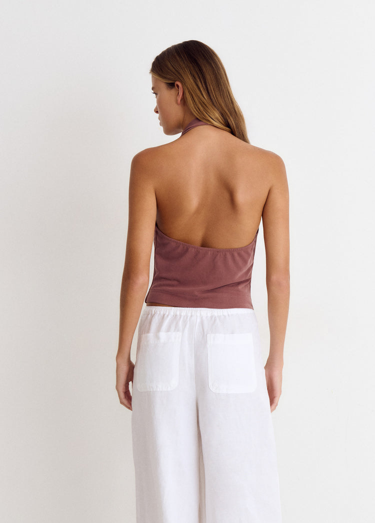 Studded halter top