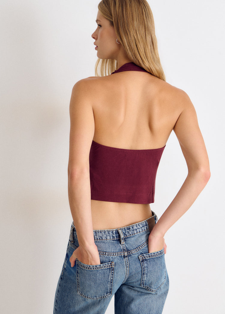 Studded halter top