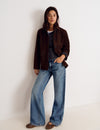 Suede leather jacket