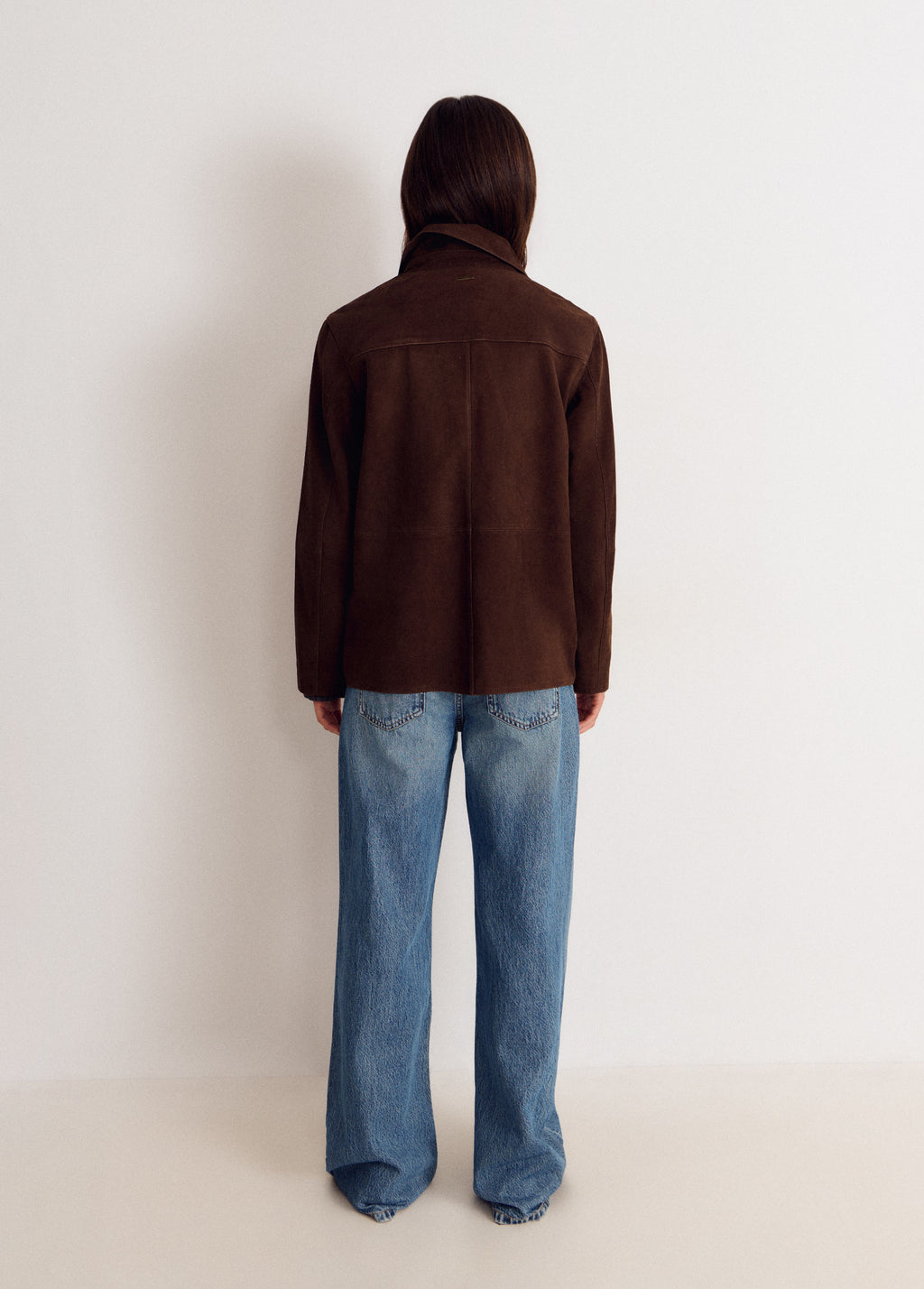 Suede leather jacket
