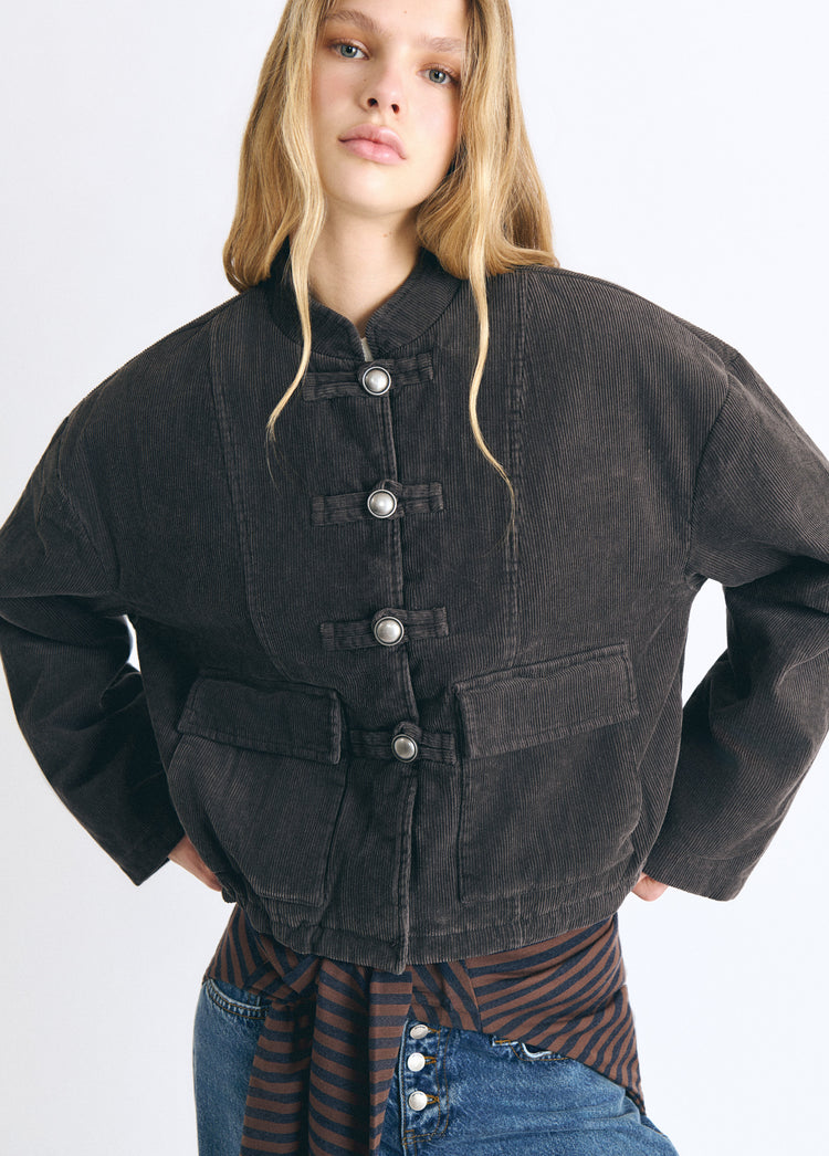 Gefütterte Cordjacke