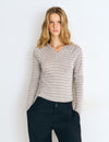 Striped hooded T-shirt