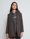 Long coat with small checks