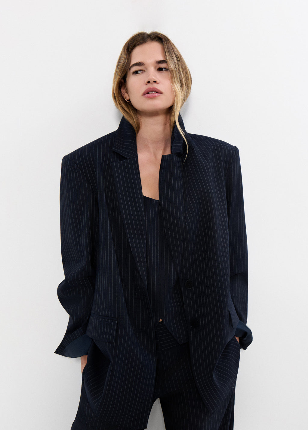 Blazer met diplomatenstreep
