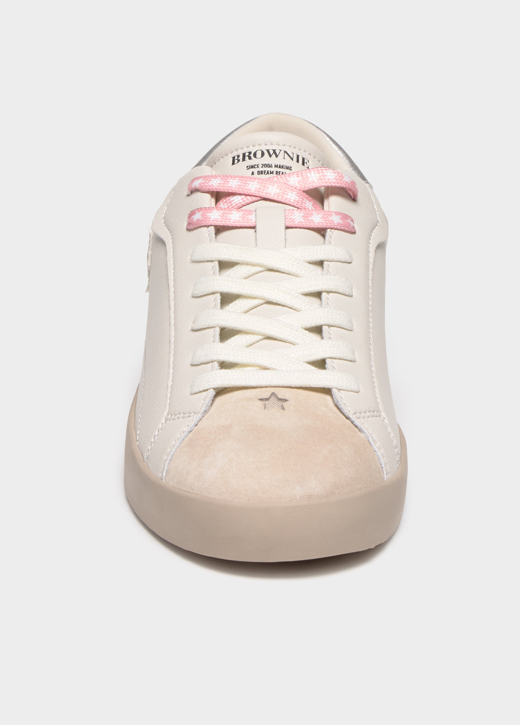 Sneakers with glitter star appliqué