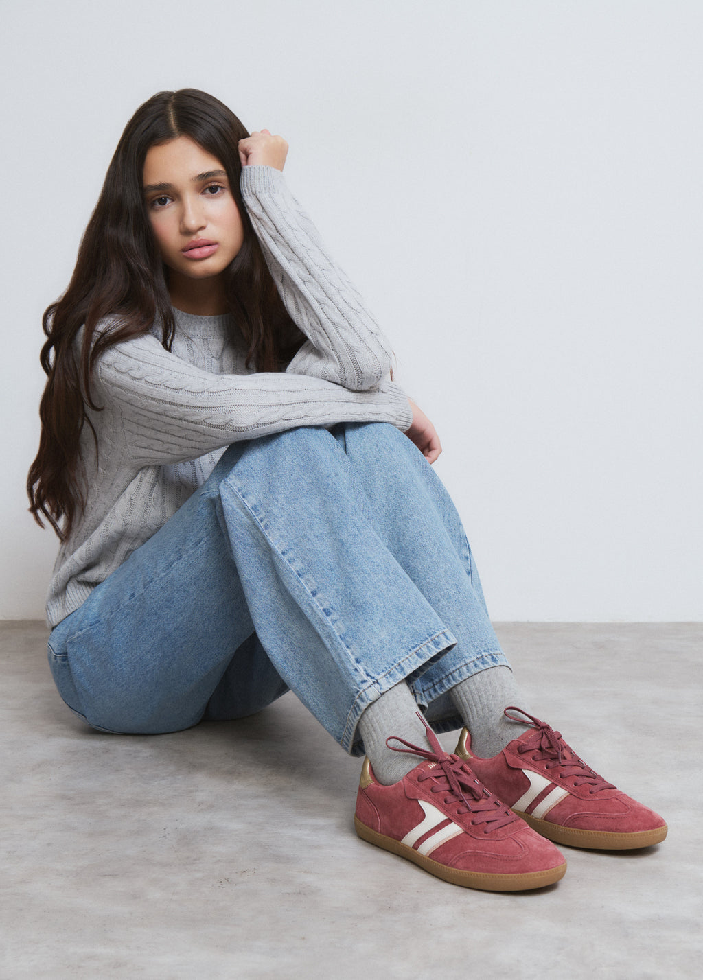 Panel sneakers with logo
