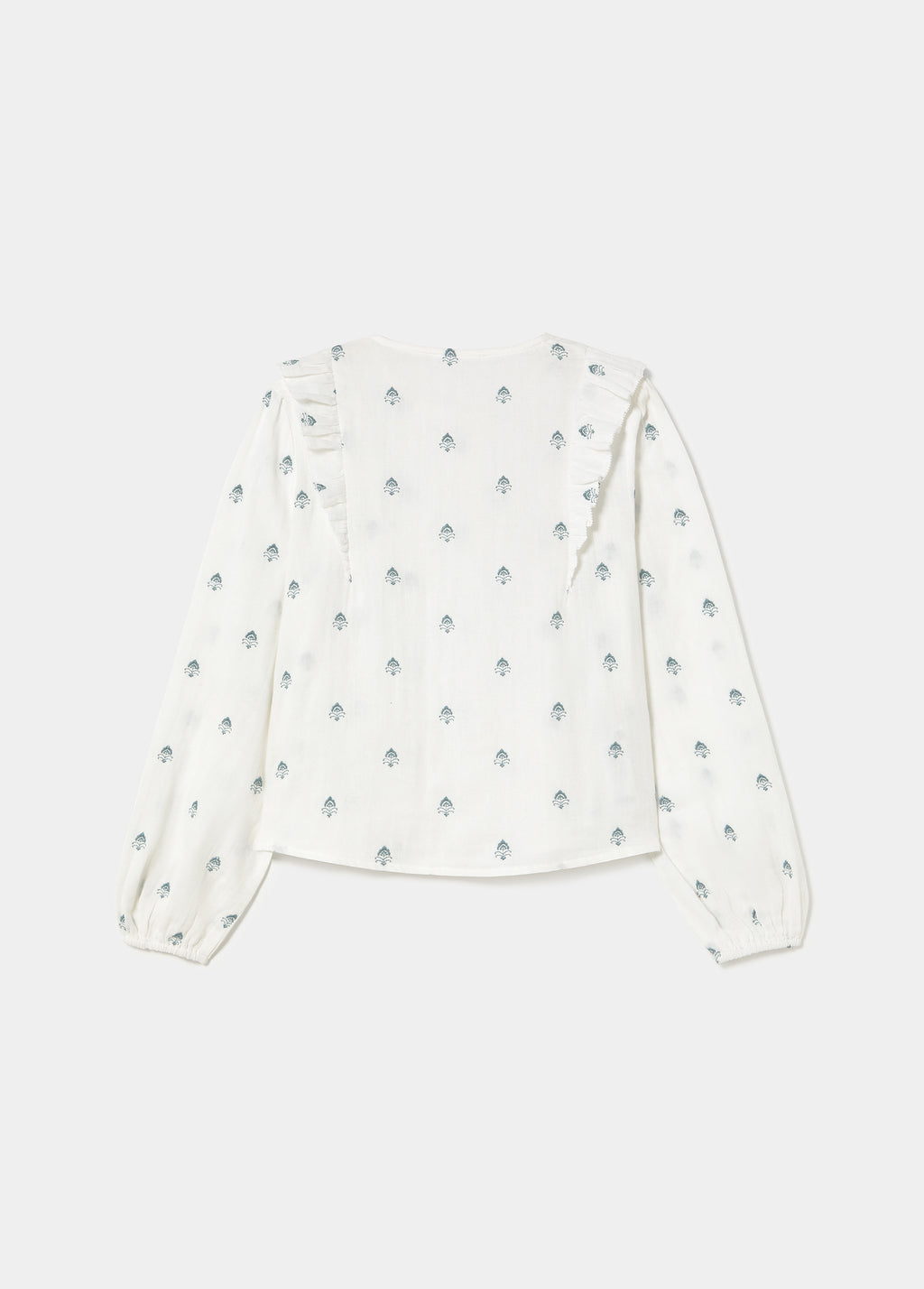 Double-layer blouse with embroidery