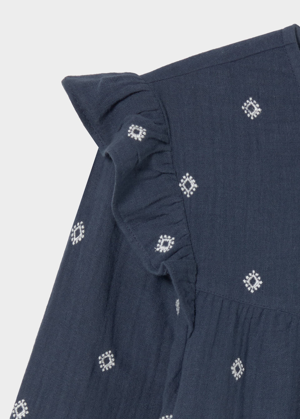 Double-layer blouse with embroidery