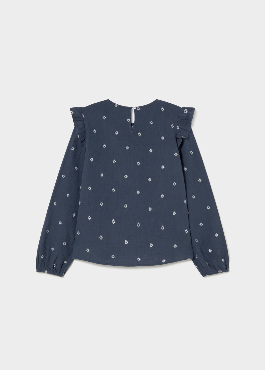 Double-layer blouse with embroidery