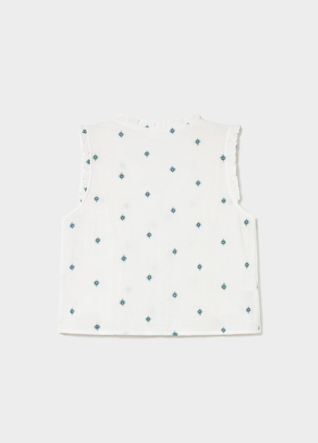 Double-layer blouse with embroidery