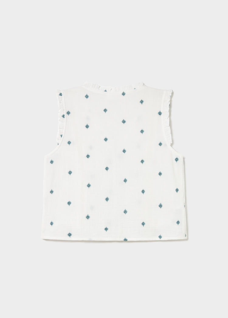Blusa dobletela bordados