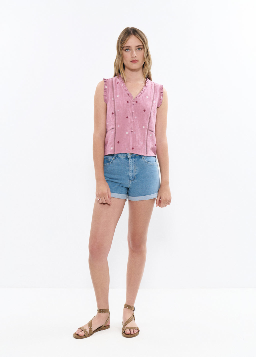 Double-layer star blouse