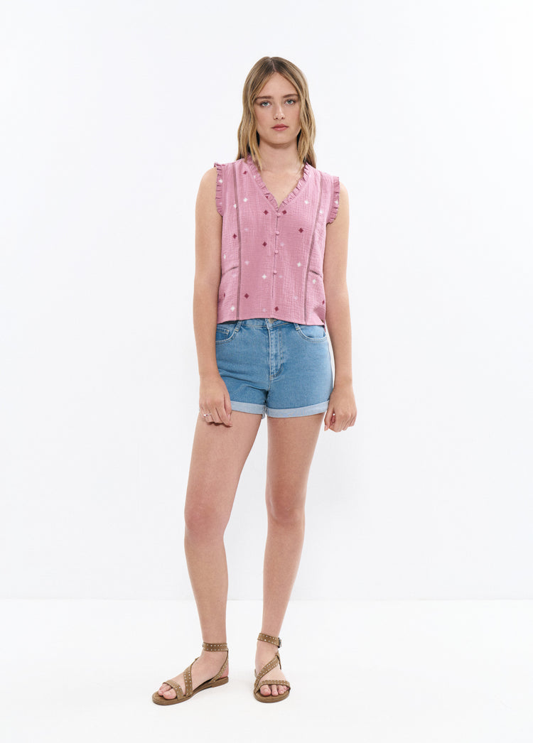 Double-layer star blouse
