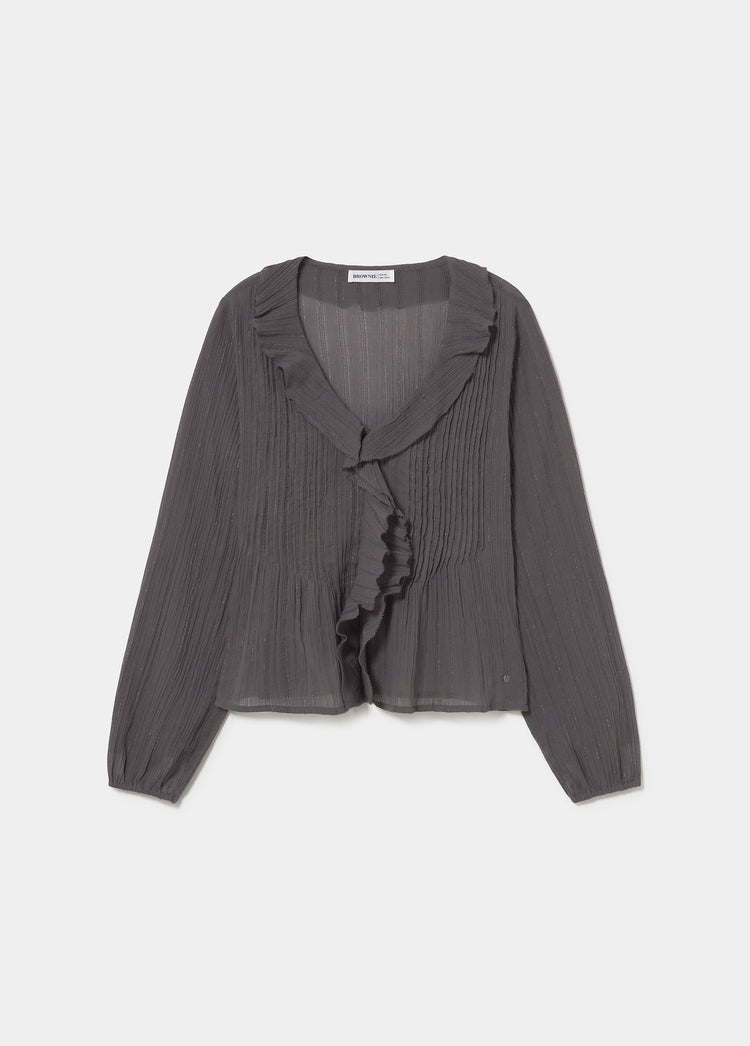 Lurex smock blouse